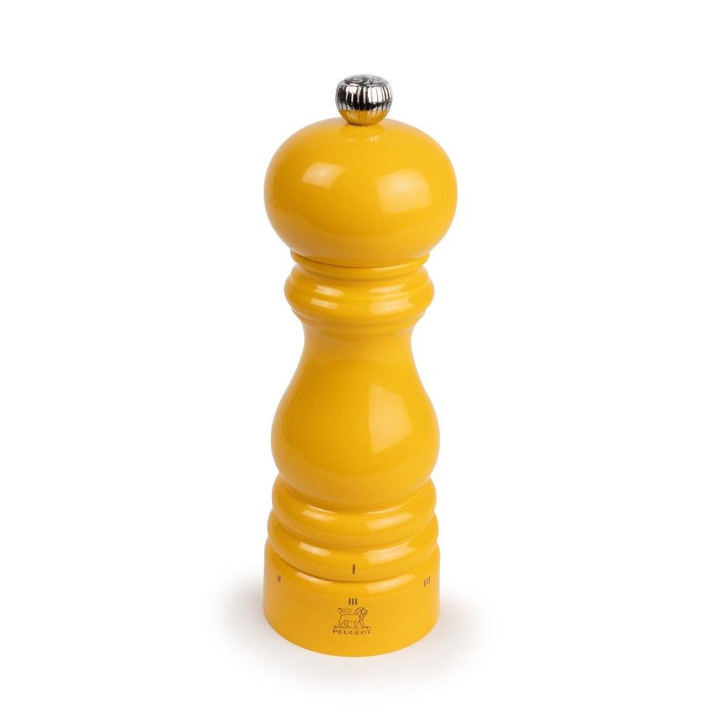 Moulin à sel manuel u'Select Paris Rama bois laqué jaune safran 18 cm